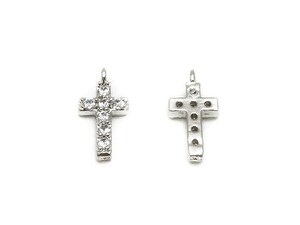  metal детали Cubic Zirconia серебряный цвет очарование 10 знак .[2ko распродажа ] / 450-1 MTL-61S