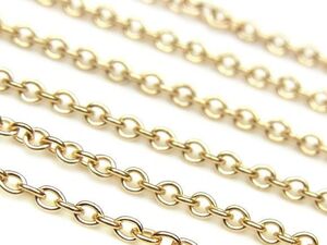 14KGF あずきチェーン 1.2mm[10cm販売] / 14K-CH50-AZ12