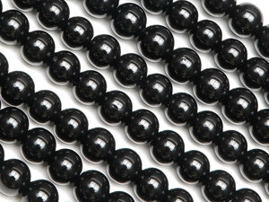 ブラックトルマリン 丸玉 4mm【1連販売】 / 6-10 TRBK4