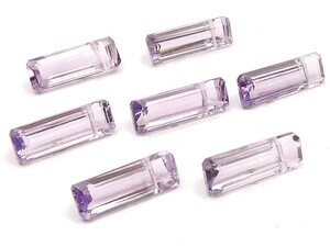 粒販売 ブラジル産 アメジスト レクタングルファセットカット 15×5mm プレミアムカット 4粒販売 / T111 AM15LG