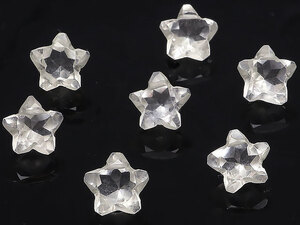 粒販売 天然水晶 クリスタルクォーツ スターカット 8mm【2粒販売】 / T045 CQ8ST