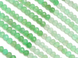 クリソプレーズ ボタンカット 2×1mm【1連販売】 / 8-2 KP2BT