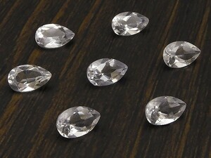 天然水晶 クリスタルクォーツ ペアシェイプファセットカット ルース 8×5mm 10コ販売 / 51-6 CQ8PL