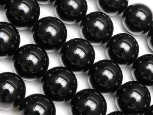 ブラックトルマリン 丸玉 10mm【1連販売】 / 4-8 TRBK10