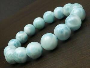 ラリマー 丸玉ブレス 13～14mm No.85【1点もの】 / 60-31 LM-BS85