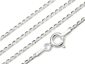 SILVER925 ネックレス 平あずきダイヤモンドカットチェーン 1.4mm 45cm【1コ販売】 / SVNEK-001-45cm