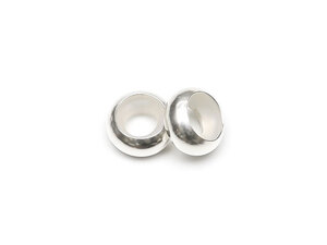 Silver925 ストッパーロンデルビーズ 8mm［4mm穴］【1コ販売】 / SV-870BZ