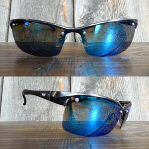 < blue mirror polarized light sunglasses >CBSP10-2*F: mat gunmetal ru* without diffused reflection!