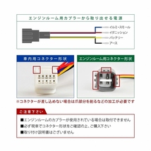 ZVW50/ZVW51/ZVW55 プリウス エンジンルーム 電源取り出しハーネス カプラー デイライト イルミ イグニッション 常時電源_画像4