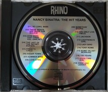 nancy sinatra the hit years featuring lee hazlewood and frank sinatra 廃盤輸入盤中古CD ナンシー・シナトラ にくい貴方 best ベスト_画像3