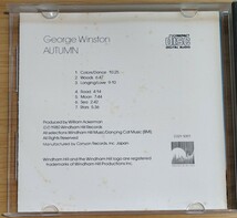 ジョージ・ウィンストン オータム 旧規格国内盤中古CD George Winston Autumn D32Y5001 3200円盤_画像4