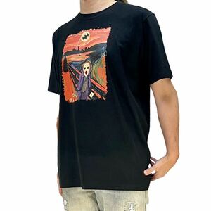 新品 ムンク 叫び ダークナイト JOKER ジョーカー 名画 アート パロディTシャツ S M L XL ビッグ オーバー サイズ XXL~5XL ロンT パーカー