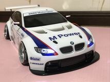 送料無料　1/10 未走行　BMW M3 GT2 2009 レーシングカー LED付き　ラジコンボディ　タミヤ TAMIYA RACING CAR_画像2