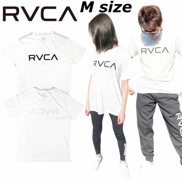 ルーカ RVCA 半袖Tシャツ M420VRBI メンズ レディース ロゴ トップス クルーネック 丸首 白 Mサイズ カジュアル BIG RVCA SS TEE 新品