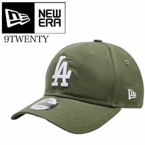 ニューエラ キャップ 9TWENTY 920 ベースボールキャップ 柔らか ドジャース モスグリーン クロスストラップ 金具留め NEWERA 9TWENTY 新品