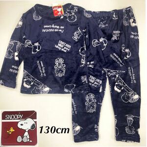  new goods 62084 Snoopy 130cm navy blue navy Junior fleece ound-necked long sleeve pyjamas ... flannel pyjamas room wear warm material man and woman use 