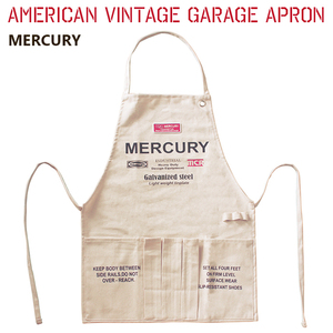 MERCURY Work apron canvas ground ( Logo IV) ivory beige canvas Mercury DIY working clothes man and woman use west coastal area american miscellaneous goods 