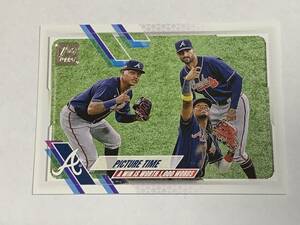 RONALD ACUNA JR. CRISTIAN PACHE NICK MARKAKIS 2021 TOPPS SERIES 2 #372 BRAVES 即決