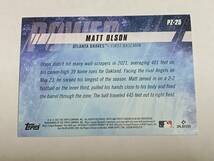 MATT OLSON 2022 TOPPS STADIUM CLUB POWER ZONE INSERT BRAVES 即決_画像2