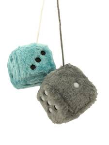  gray blue hanging dice rhinoceros koro room mirror car accessory Suzuki Jimny Swift Wagon R soft cushion 