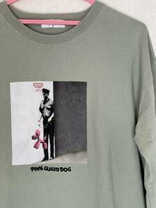 BRANDALISED ブランダライズド　バンクシー PINK GUARD DOG 長袖 Tシャツ