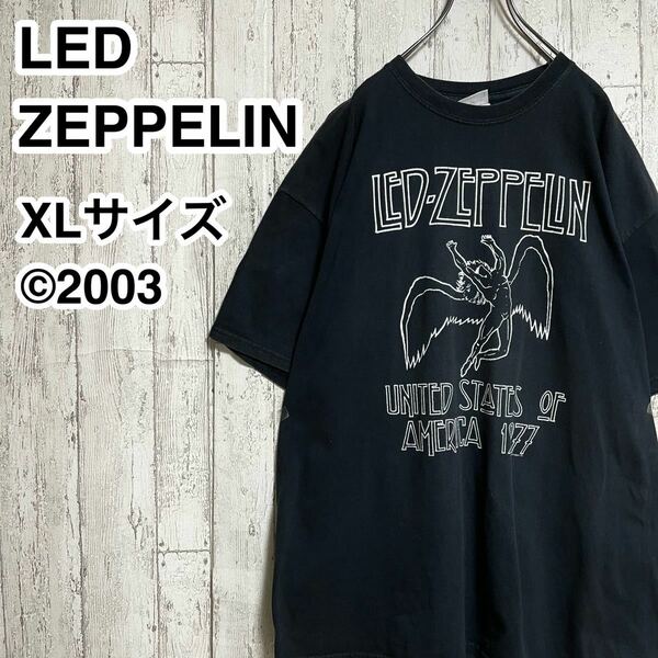 ☆送料無料☆ Hanes LED ZEPPELIN レッドツェッペリン バンドTシャツ 半袖Tシャツ XL ビッグサイズ 2003 23-68