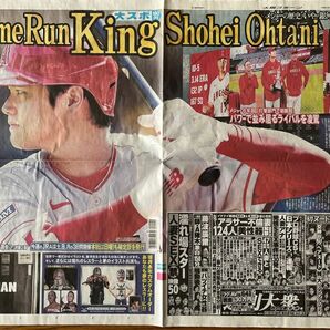 大谷翔平 ホームラン王　スポーツ新聞　1紙