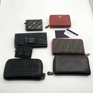 (ブランド財布6点) GUCCI グッチ PRADA プラダ ボッテガヴェネタ フェンディ ミュウミュウ財布 まとめ ウォレット セット ハイブランド 