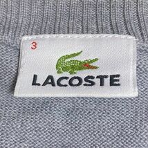 送料230円～■ラコステ／LACOSTE ■ウール100% ワニマーク付き アーガイル柄 Vネック ニット／セーター メンズ サイズ3_画像4