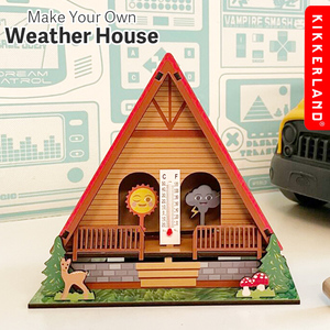 KIKKERLAND MAKE YOUR OWN WEATHER HOUSE メイクユアオウンウェザーハウス 紙製 電池不要 温度