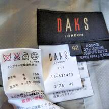 美品♪DAKS LONDON ダックス ロンドン＊日本製 ウール＆シルク♪ ジャケット＆スカート スーツ♪グレー40/42（11＆13号）レディース♪KJ_画像9