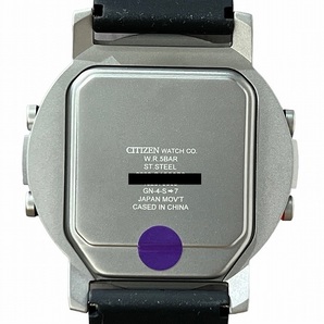 送料無料 新品 CITIZEN シチズン 流通 限定モデル JG0070-20L レコードレーベル ANA-DIGI TEMP アナデジ テンプ クロノグラフ 腕時計 銀青の画像5