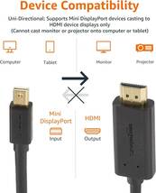 新品未使用 Amazonベーシック Mini DisplayPort - HDMI 変換ケーブル タブレット用 0.9m 841710101874_画像2