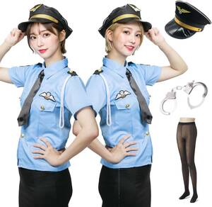  free shipping new goods cosplay Police costume fancy dress costume uniform woman police .C032