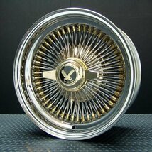 〇 T's WIRE ワイヤーホイール 14×7J スタンダード [ニップル / ハブ / スピナー] ゴールド レミントン ホワイトリボンタイヤ セット_画像4