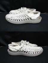 z11141:KEEN（キーン）UNEEK ユニーク 編み上げサンダル/ベージュ/US7(24.0cm)_画像2