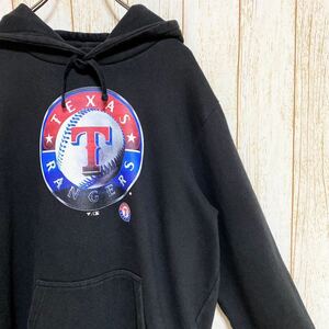 Fanatics ファナティクス MLB Texas Rangers テキサス・レンジャーズ プリント スウェット パーカー L メジャーリーグ USA古着