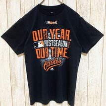 Majestic マジェスティック MLB Baltimore Orioles ボルチモア・オリオールズ プリント Tシャツ M メジャーリーグ USA古着 アメリカ古着_画像2