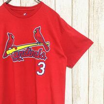 Majestic マジェスティック MLB St.Louis Cardinals セントルイス・カージナルス ベルトラン プリント Tシャツ L メジャーリーグ USA古着_画像1