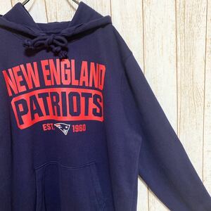 47Brand NFL NewEngland Patriots ニューイングランド・ペイトリオッツ プリント スウェット パーカー L USA古着 アメリカ古着