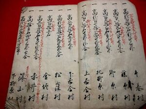 655◇ 奥州会津領分　石高帖　地誌　地方文書　和本 古書 古文書