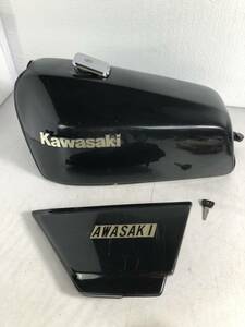 ＃113 KZ550F外し タンク鍵有 サイドカバー右セット Z500FX Z550FX Z400FX Z400J KAWASAKI カワサキ 旧車絶版車 バイクパーツ 部品取り