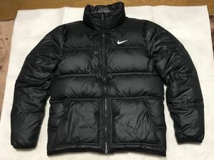 6719 送料無料 NIKE ナイキ リバーシブル ダウンジャケット メンズ チェック ブラック Mサイズ