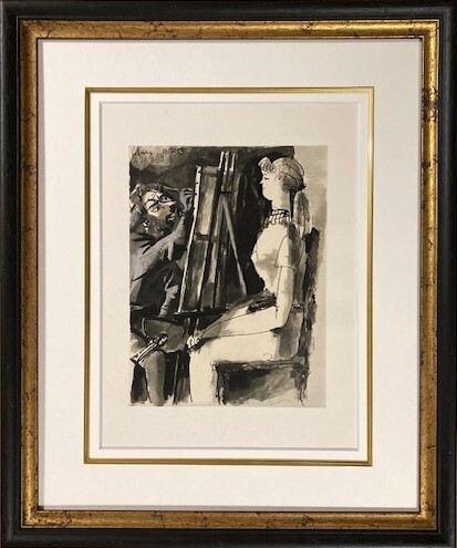 【特価】 ≪ パブロ・ピカソ ≫ リトグラフ 1954年 PICASSO AND THE HUMAN COMEDY-V PABLO PICASSO