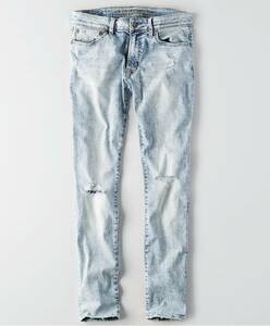 セール！！ラスト2！◇◆AE/アメリカンイーグル/ AEO Extreme Flex Slim Jeans / W33×L32 / M.Destroy /（W34~W32）