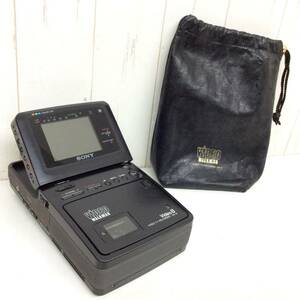 昭和レトロ 【 SONY VIDEO TV RECORDER GV-8 VIDEO WALKMAN 】 ソニー ビデオ ウォークマン 収納袋付属 中古品 動作未確認 ジャンク品