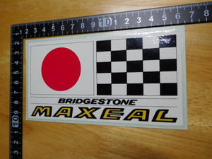 希少レア☆彡新品在庫品・ブリジストン・BRIDGESTONE・MAXEAL・タイヤメーカー・ステッカー（14㎝）当時物レトロ