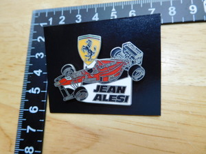 売り切り・・♪中古・JEAN ALESI・フェラーリ・ピンバッジ（4.5㎝×3.3㎝）金属製・レトロ