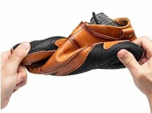 ショートブーツ　レザーシューズ 新品 メンズ ブーツ スニーカー ハイカット　ドライビングシューズ　カジュアル　黒　26.5cm_画像8