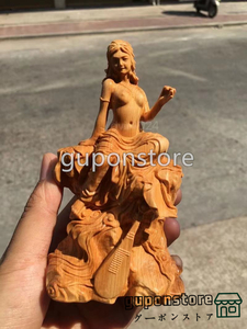 極品 木彫り ◆女神◆ヌード◆美少女 ◆裸婦像◆女性像/彫刻工芸品/手作りデザイン/文遊びの手/置物